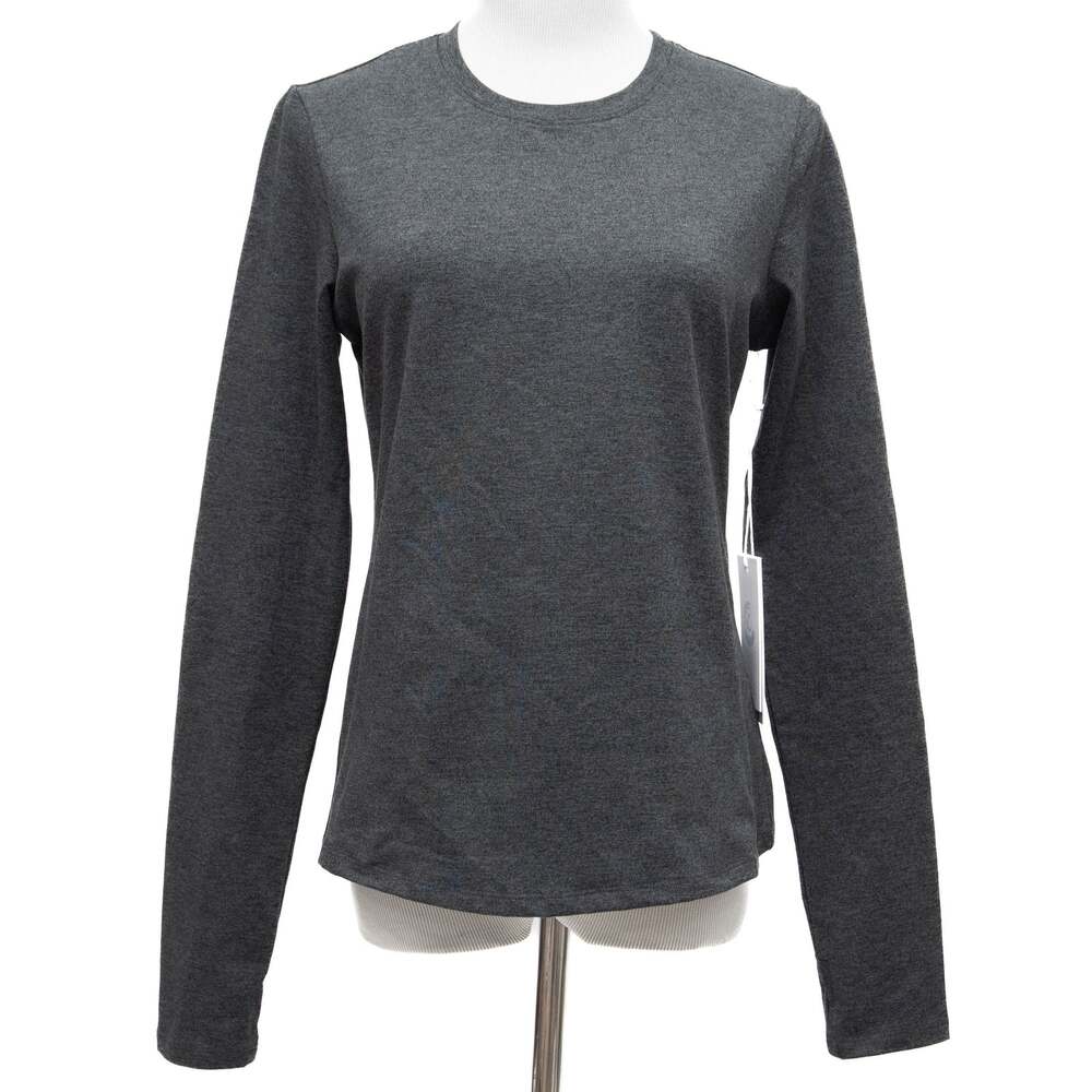 New Johnny Was Calme Heather Gray Ease Space Dye Long Sleeve T-Shirt Size Medium